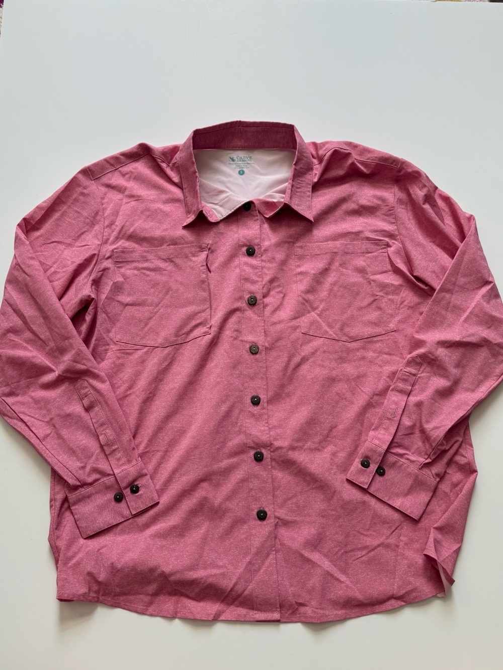 Carve Designs Women’s Pink Button Down Shirt S Small NWOT